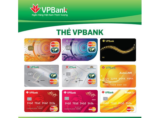 Một số loại thẻ tín dụng của VPBank được sử dụng phổ biến hiện nay